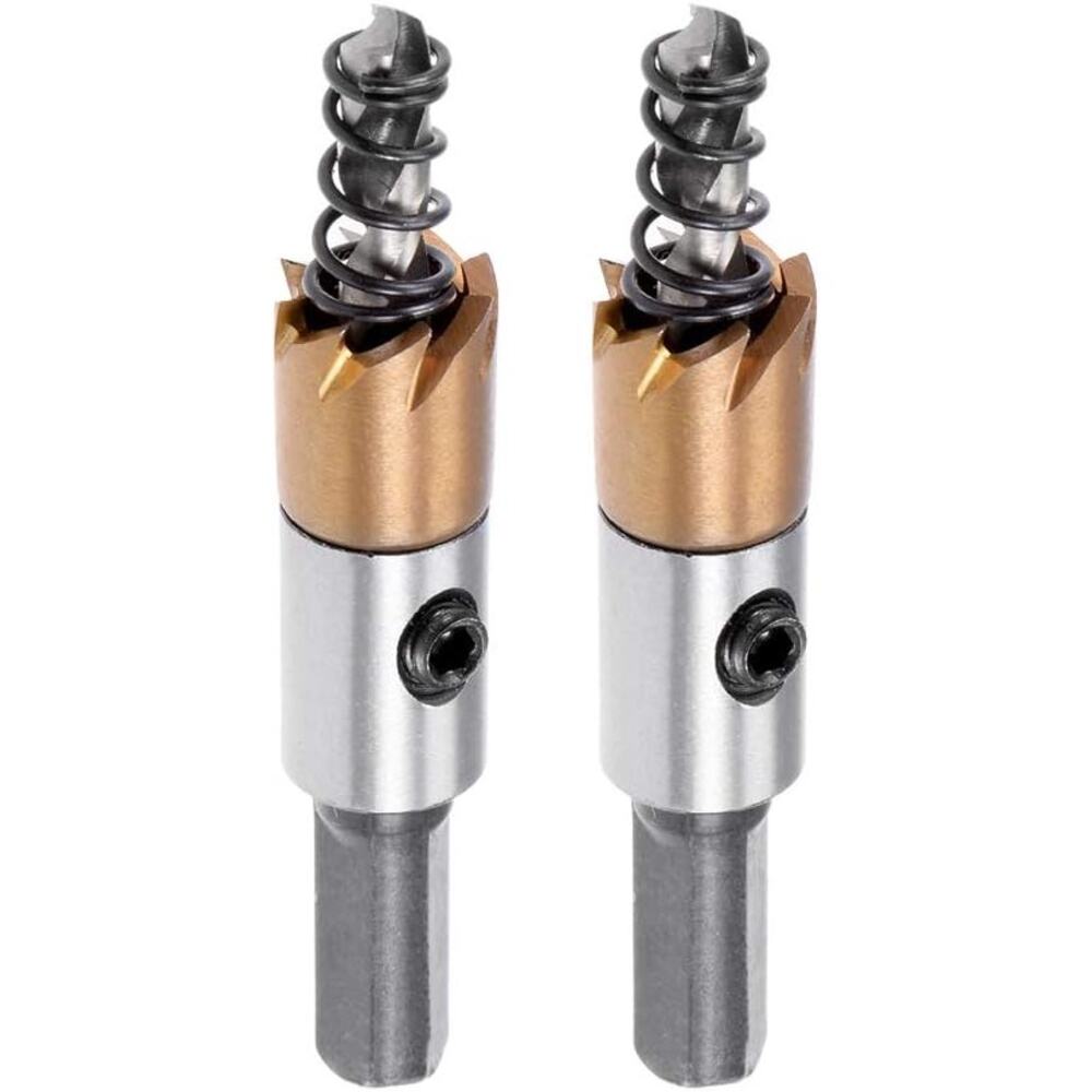 uxcell 2 Pcs 12mm HSS Drill Bit Hole Saw Stainless High Speed Steel Metal Alloy